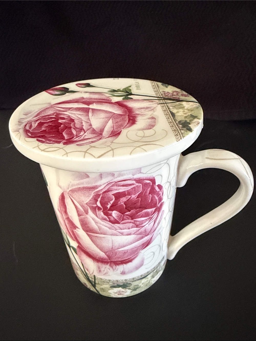 Kent Pottery Pink Rose Ceramic Mug